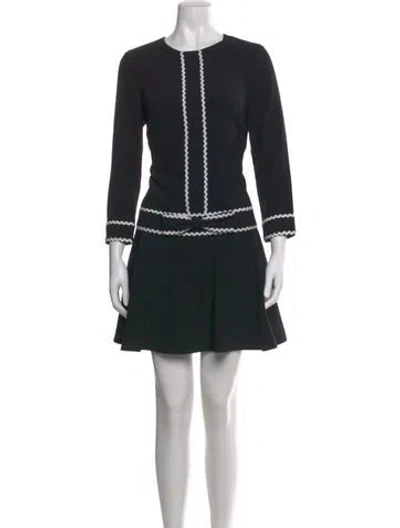 Pre-owned Ted Baker Crew Neck Mini Dress In Multi