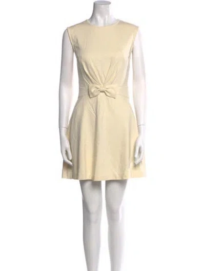 Pre-owned Ted Baker Crew Neck Mini Dress In Neutral