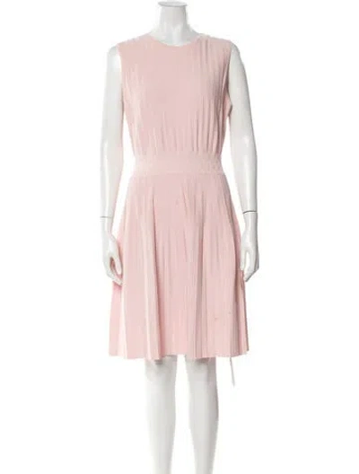 Pre-owned Ted Baker Crew Neck Mini Dress In Neutral