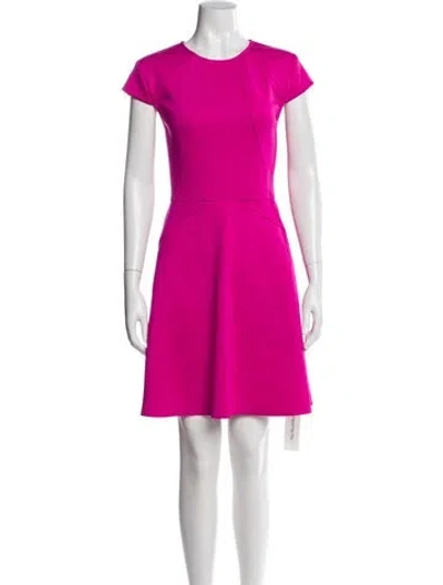 Pre-owned Ted Baker Crew Neck Mini Dress In Pink