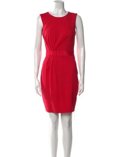 Pre-owned Ted Baker Crew Neck Mini Dress In Pink