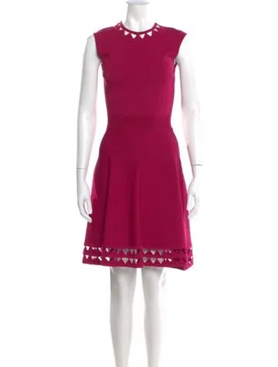 Pre-owned Ted Baker Crew Neck Mini Dress In Pink