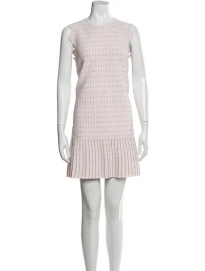Pre-owned Ted Baker Crew Neck Mini Dress In Pink