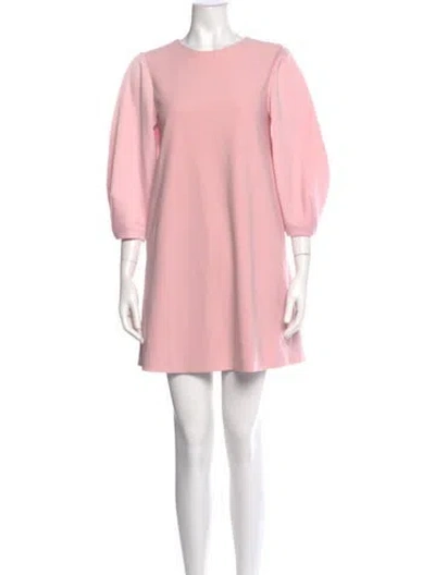Pre-owned Ted Baker Crew Neck Mini Dress In Pink