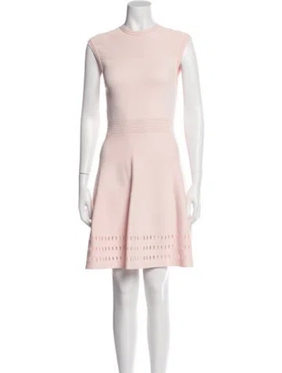 Pre-owned Ted Baker Crew Neck Mini Dress In Pink
