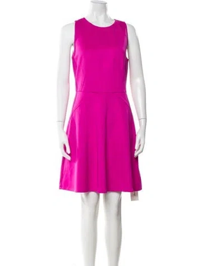 Pre-owned Ted Baker Crew Neck Mini Dress In Pink