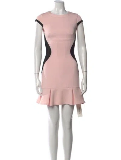 Pre-owned Ted Baker Crew Neck Mini Dress In Pink