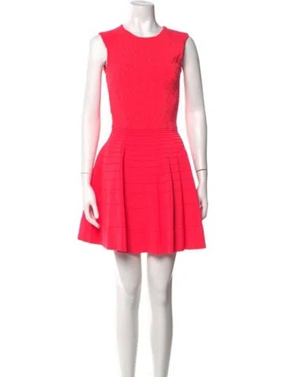 Pre-owned Ted Baker Crew Neck Mini Dress In Pink