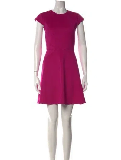 Pre-owned Ted Baker Crew Neck Mini Dress In Pink