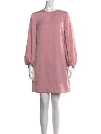 Pre-owned Ted Baker Crew Neck Mini Dress In Pink