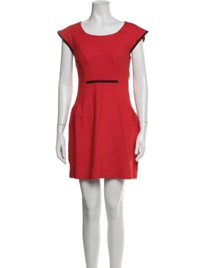 Pre-owned Ted Baker Crew Neck Mini Dress In Pink