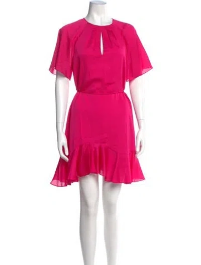 Pre-owned Ted Baker Crew Neck Mini Dress In Purple