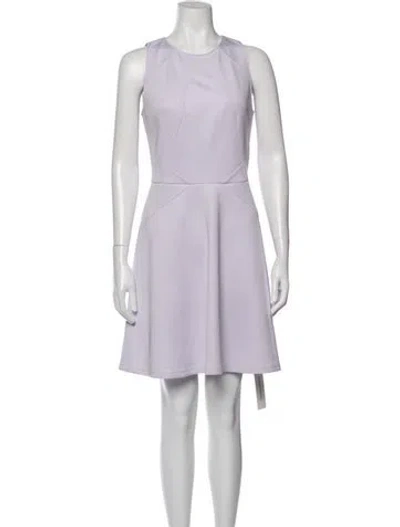 Pre-owned Ted Baker Crew Neck Mini Dress In Purple