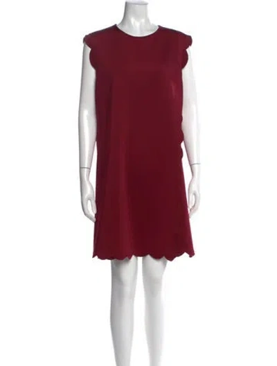 Pre-owned Ted Baker Crew Neck Mini Dress In Red