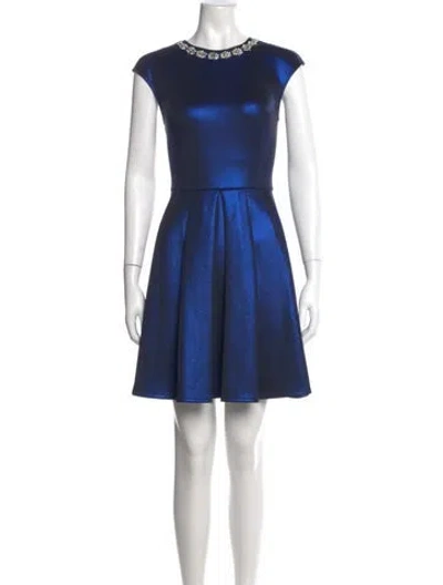 Pre-owned Ted Baker Crew Neck Mini Dress W/ Tags