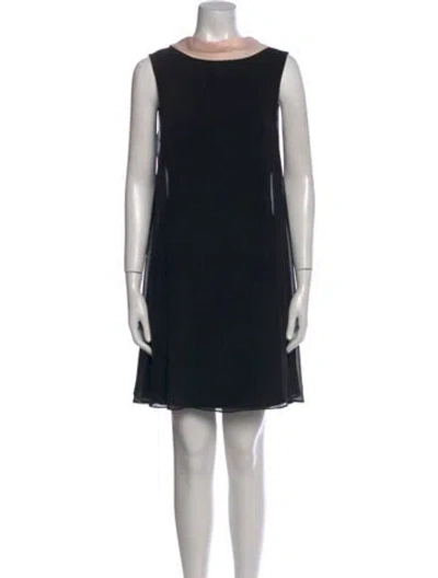 Pre-owned Ted Baker Crew Neck Mini Dress W/ Tags In Black