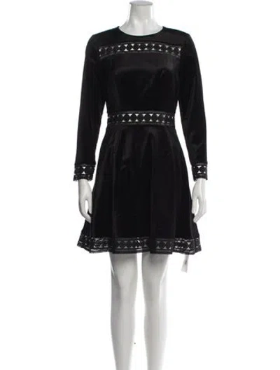 Pre-owned Ted Baker Crew Neck Mini Dress W/ Tags In Black