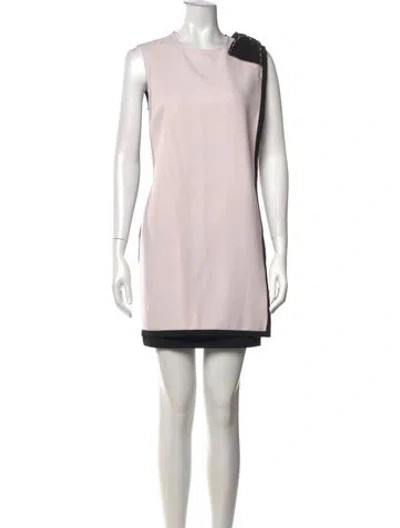 Pre-owned Ted Baker Crew Neck Mini Dress W/ Tags In Black/pink
