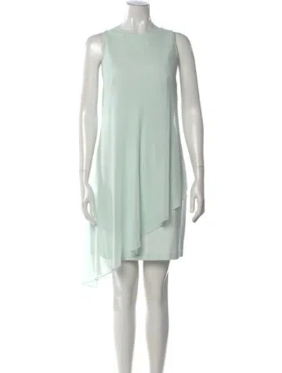 Pre-owned Ted Baker Crew Neck Mini Dress W/ Tags In Blue