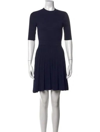 Pre-owned Ted Baker Crew Neck Mini Dress W/ Tags In Blue