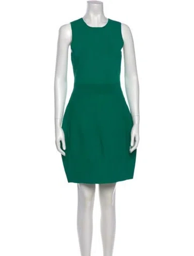 Pre-owned Ted Baker Crew Neck Mini Dress W/ Tags In Green