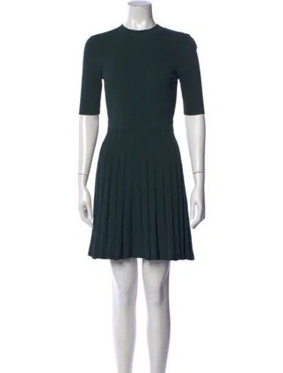 Pre-owned Ted Baker Crew Neck Mini Dress W/ Tags In Green