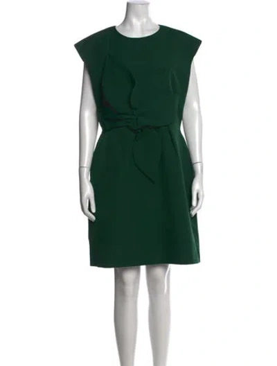 Pre-owned Ted Baker Crew Neck Mini Dress W/ Tags In Green