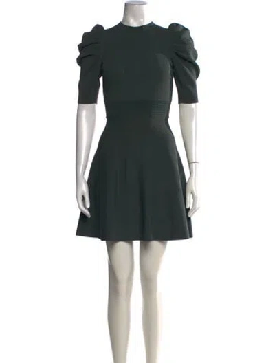 Pre-owned Ted Baker Crew Neck Mini Dress W/ Tags In Green