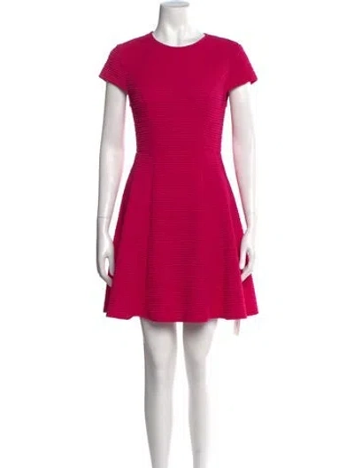 Pre-owned Ted Baker Crew Neck Mini Dress W/ Tags In Pink
