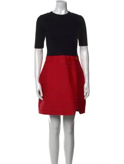 Pre-owned Ted Baker Crew Neck Mini Dress W/ Tags In Red
