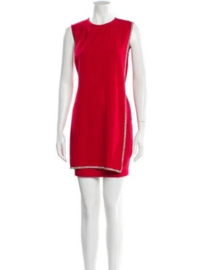 Pre-owned Ted Baker Crew Neck Mini Dress W/ Tags In Red