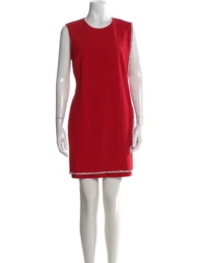 Pre-owned Ted Baker Crew Neck Mini Dress W/ Tags In Red