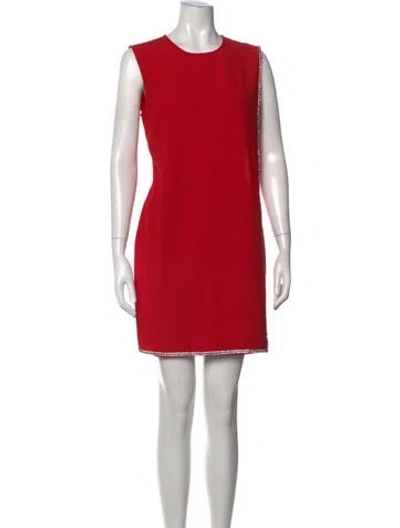 Pre-owned Ted Baker Crew Neck Mini Dress W/ Tags In Red