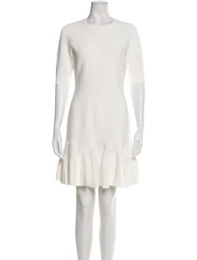 Pre-owned Ted Baker Crew Neck Mini Dress W/ Tags In White
