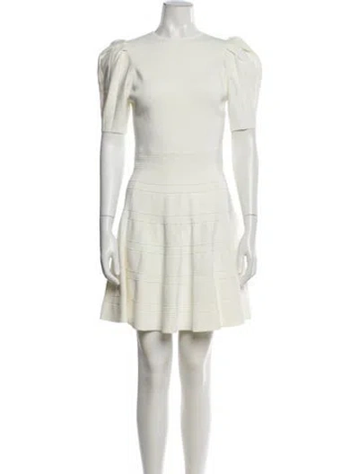 Pre-owned Ted Baker Crew Neck Mini Dress W/ Tags In White