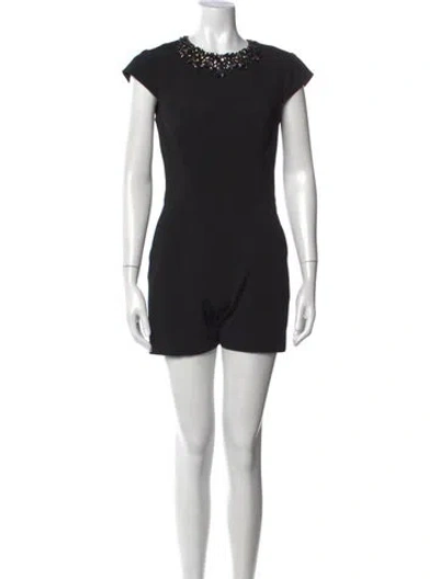 Pre-owned Ted Baker Crew Neck Romper In Black