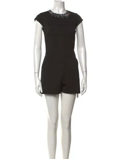 Pre-owned Ted Baker Crew Neck Romper In Black