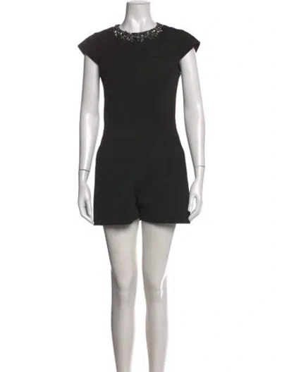 Pre-owned Ted Baker Crew Neck Romper In Black