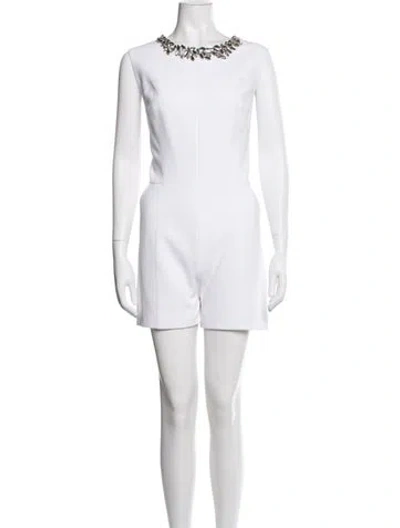 Pre-owned Ted Baker Crew Neck Romper In White