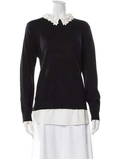 Pre-owned Ted Baker Crew Neck Sweater In Black