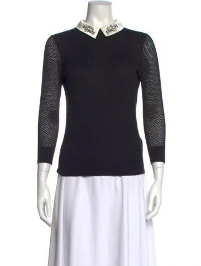 Pre-owned Ted Baker Crew Neck Sweater In Black