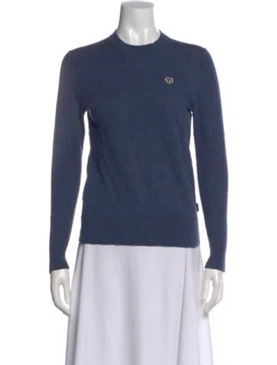 Pre-owned Ted Baker Crew Neck Sweater In Blue