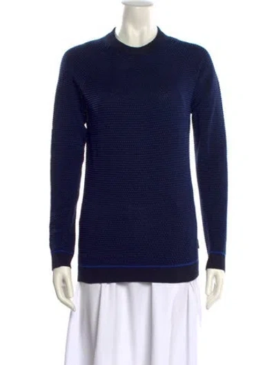 Pre-owned Ted Baker Crew Neck Sweater In Blue
