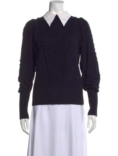 Pre-owned Ted Baker Crew Neck Sweater In Blue