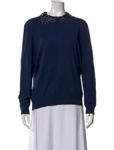 Pre-owned Ted Baker Crew Neck Sweater In Blue