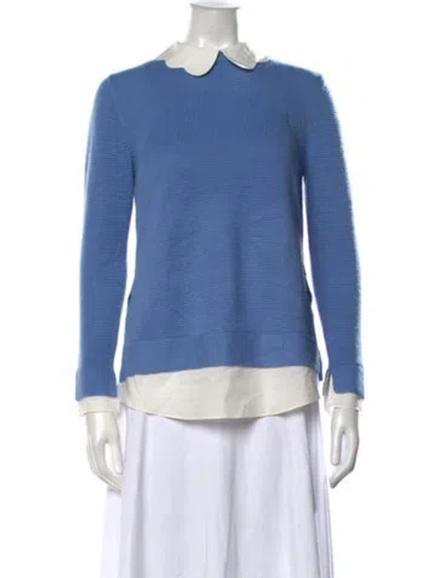 Pre-owned Ted Baker Crew Neck Sweater In Blue