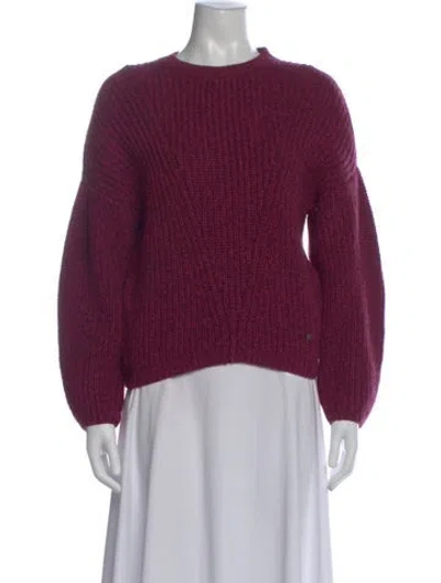 Pre-owned Ted Baker Crew Neck Sweater In Burgundy