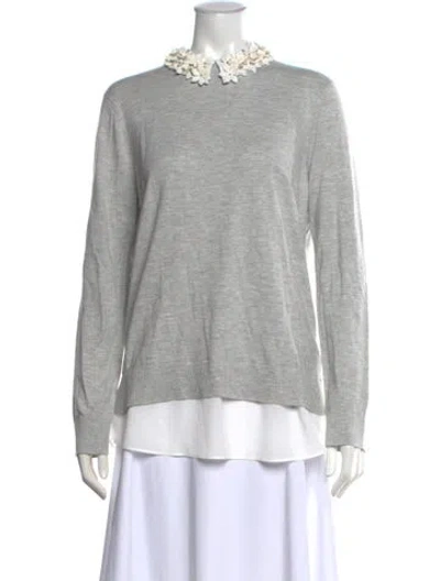 Pre-owned Ted Baker Crew Neck Sweater In Gray