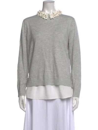 Pre-owned Ted Baker Crew Neck Sweater In Gray