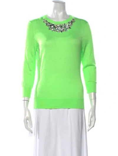 Pre-owned Ted Baker Crew Neck Sweater In Green